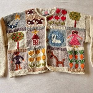 RARE Amano Vintage Knit 100% Wool Sweater Size L